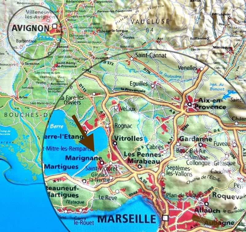Provence France arrivals map
