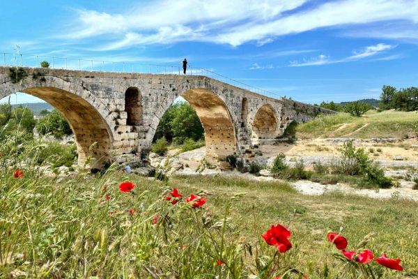 Pont Julien, an historic Roman bridge on Provencal tour of Roman roads