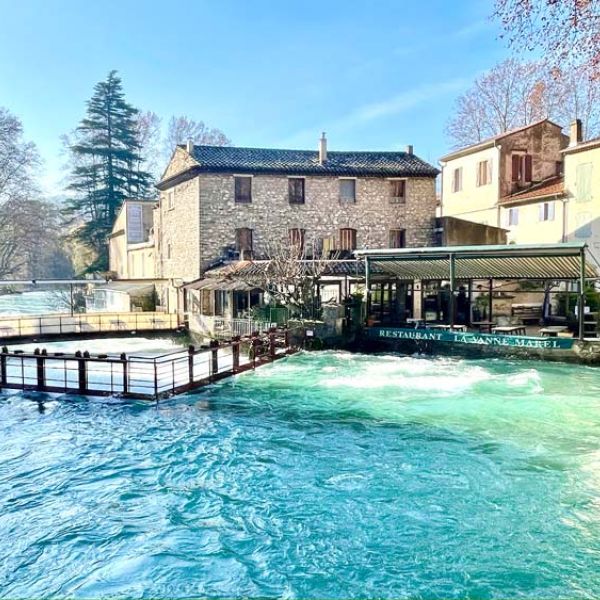 Fountaine de Vaucluse in winter is a beautiful Provence tour destination