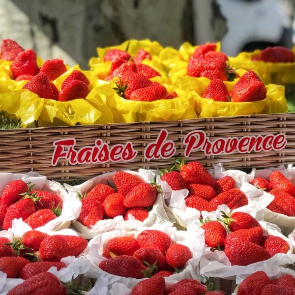 spring farmers market strawberries