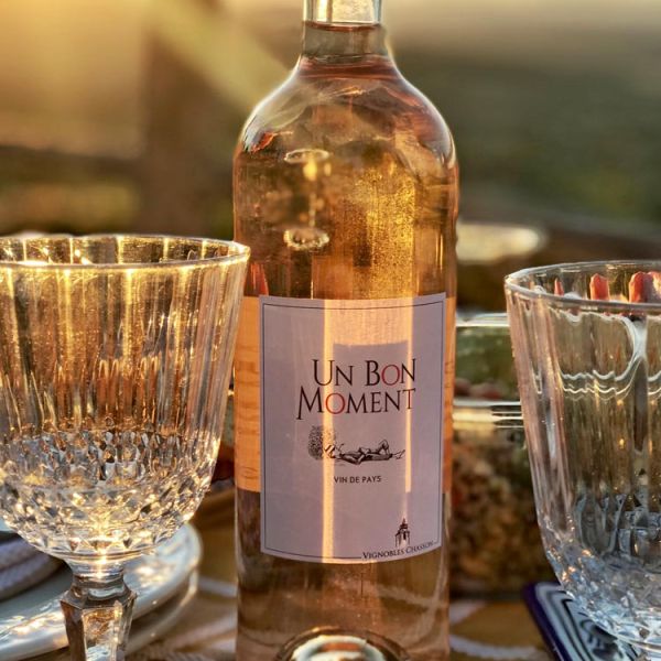 French wine at sunset