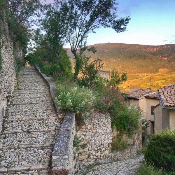 Montbrun village at sunset on photography tour