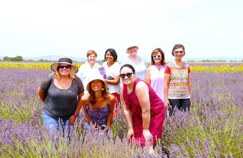 small women's group tour of Provence lavender