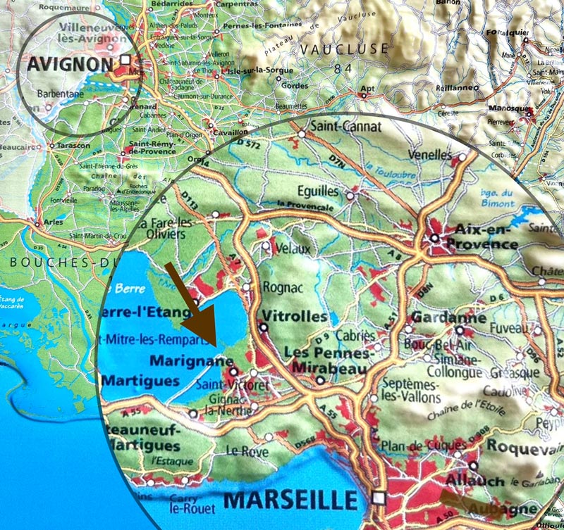 Provence France arrivals map