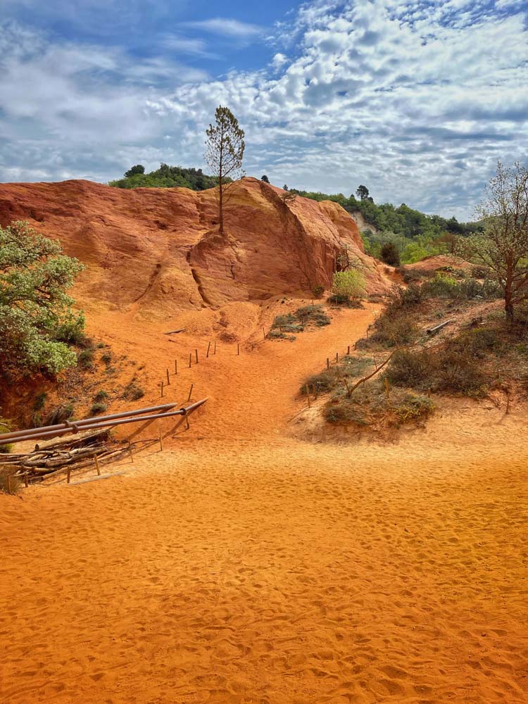 amazing ochre orange-red of Roussillon region in France
