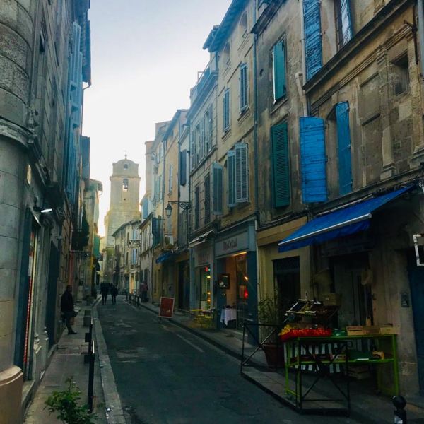 Arles narrow city street