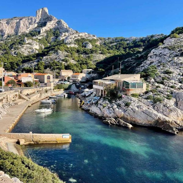 seaside village harbor in Calanques region