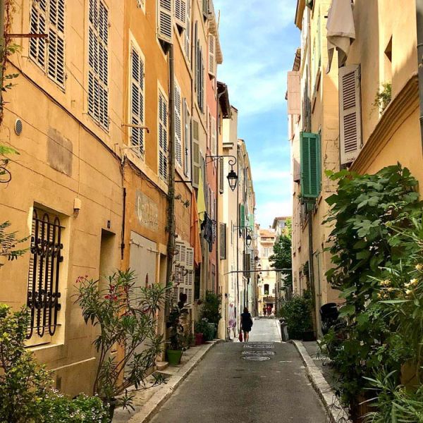 Marseille village street on private tour of Provence