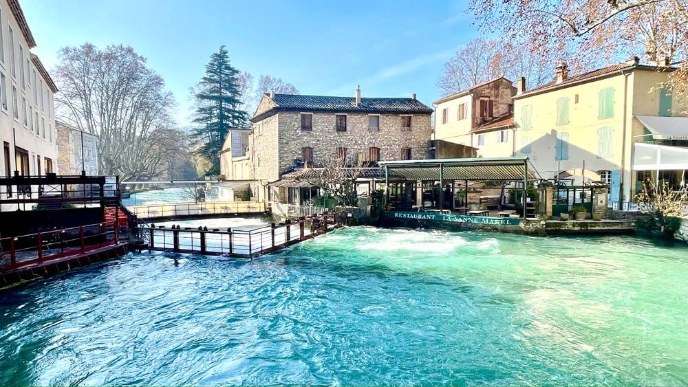 Fountaine de Vaucluse in winter is a beautiful Provence tour destination