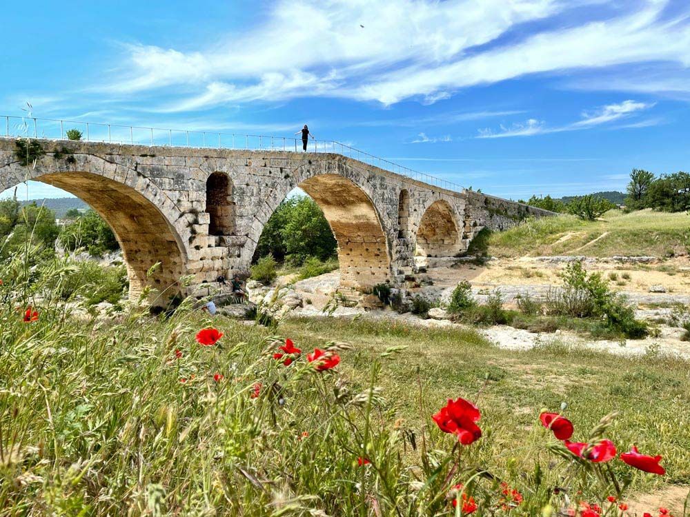 Pont Julien, an historic Roman bridge on Provencal tour of Roman roads