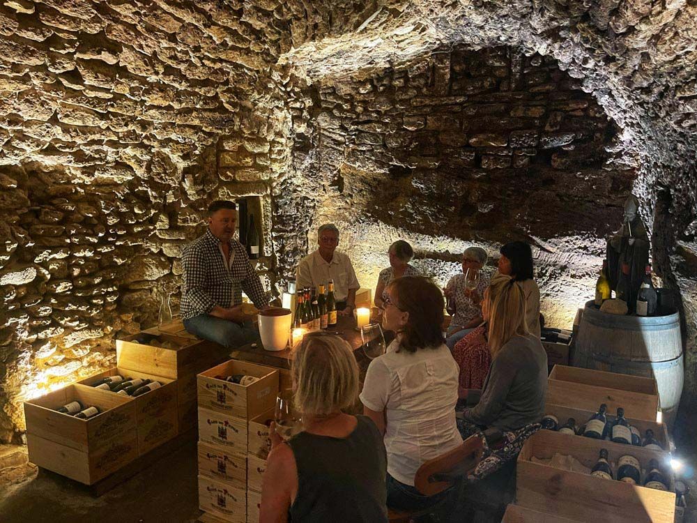 private small group tour Provence winery cellar room wine tasting