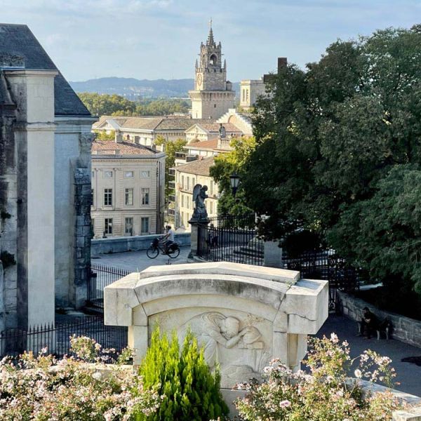 Avignon gardens view in France